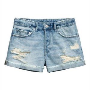 H&M distresses boyfriend shorts